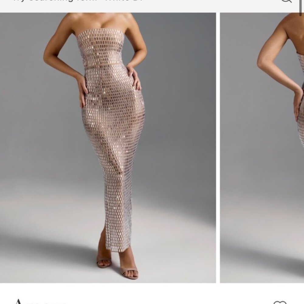 Oh Polly - Amaya Embellished Strapless Dress